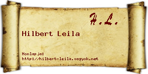 Hilbert Leila névjegykártya